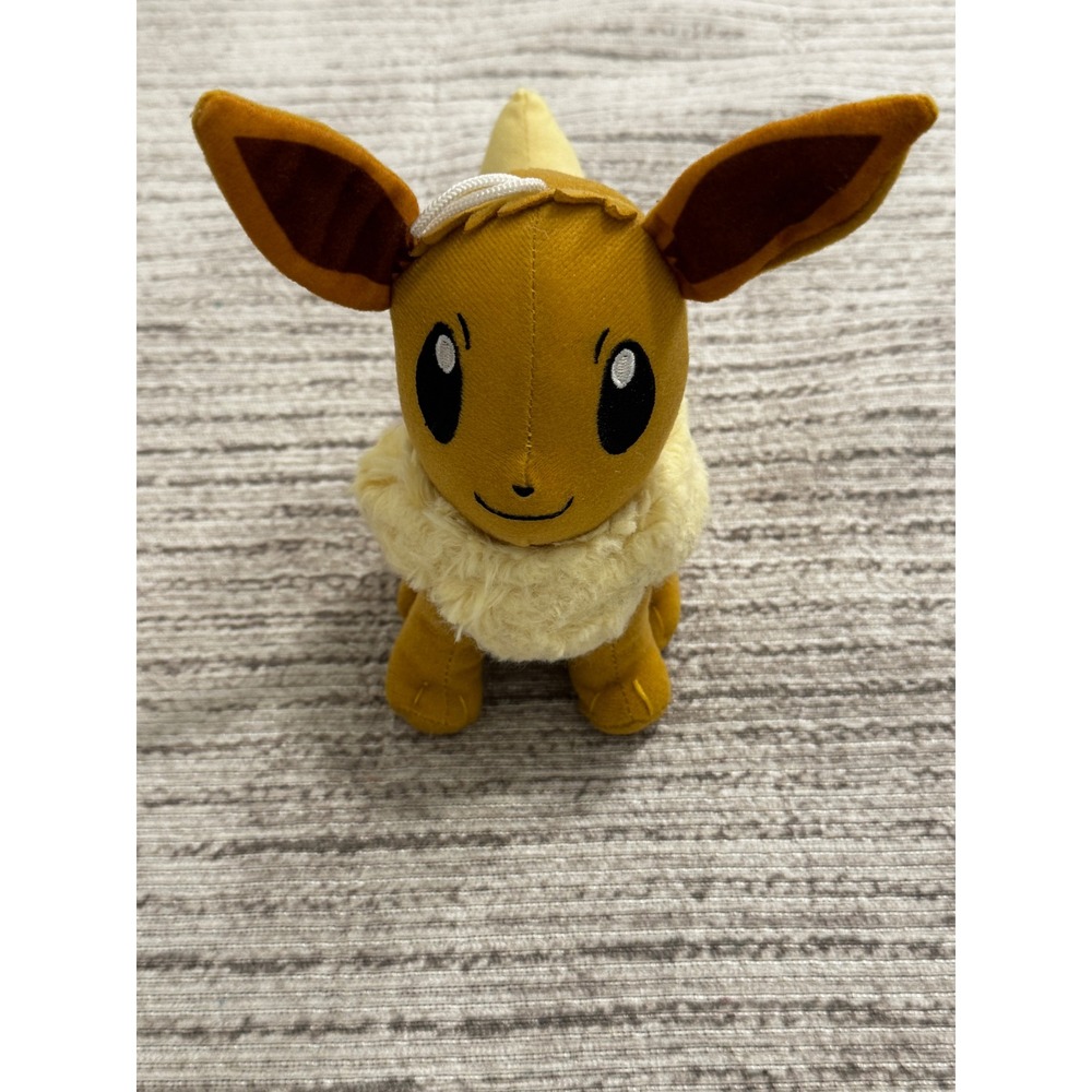 Pokemon Eevee Plush 8 inch Stuffed Animal Toy Brown Cream Nintendo Collectible‎